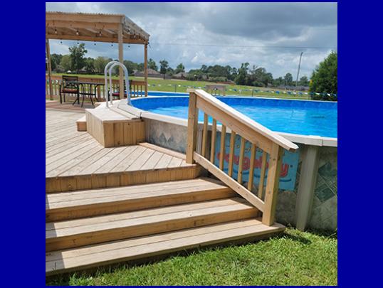 One of the beautiful pools and decks on display at Berry Family Pools!
