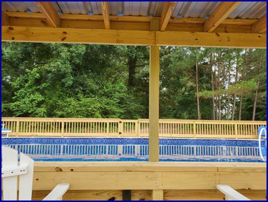 Your custom pool and deck from Berry Family Pools will provide fun and cooling shade for many years to come!